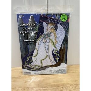 Design Works Crafts Joan Elliot Stocking Counted Cross Stitch Kit Angel 5963 New